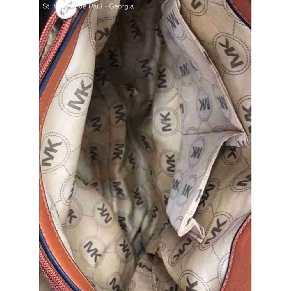 Michael Kors Hamilton Medium East West Satchel Bag in Burnt Orange Great Cond. - Picture 9 of 10